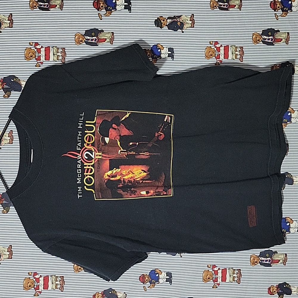 Vintage Y2K TIM MCGRAW FAITH HILL SOUL 2 SOUL TOUR 2006 CONCERT SHIRT LARGE
